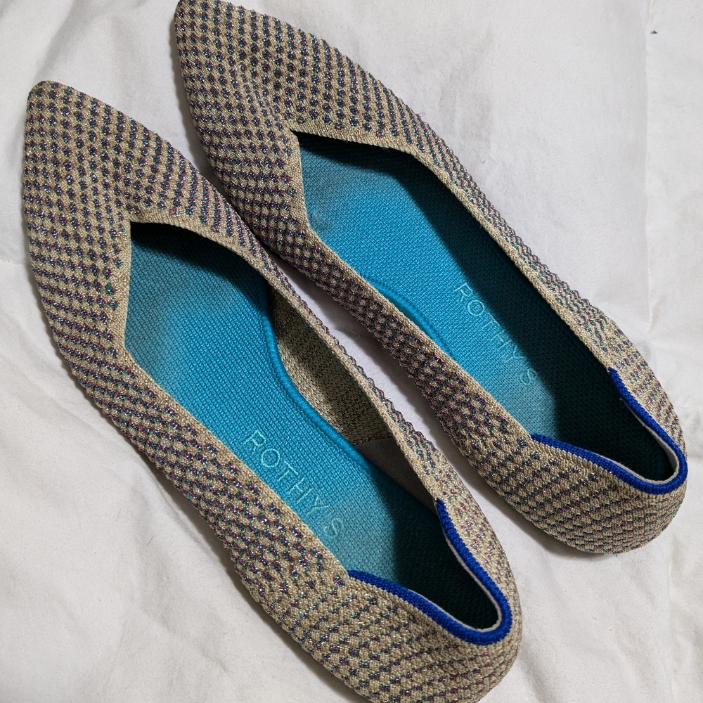 Rothy's Houndstooth Patterned Flats